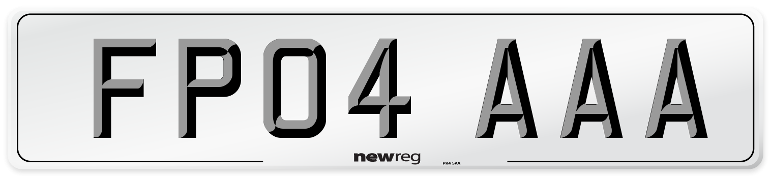 FP04 AAA Number Plate from New Reg